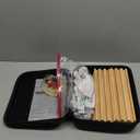 Mexican Train Dominoes Set with 8 Wooden Trays/Racks, Double 12 Dominos Travel Set with 8 Domino Tiles Holders, 91 Tiles Double 12 Colored Dominoes Game Set with Portable Case for Families Kids