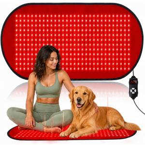 39.4"*23.6" Red Light Therapy Pad for Dogs Body, 360 LED Beads, 660nm and 880nm, Red Light Therapy for Dogs, Equipped with Timing Function and Controller, Suitable for the Dog's Back, Waist, and Legs