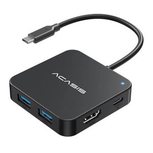 ACASIS USB C Hub 10Gbps, 6-in-1 Multiport Adapter with 4K 60Hz HDMI, 100W Power Delivery, USB A3.2 Data Port, USB C to HDMI Adapter for MacBook, Dell, Lenovo, Surface, iPad PRO, XPS(Black)