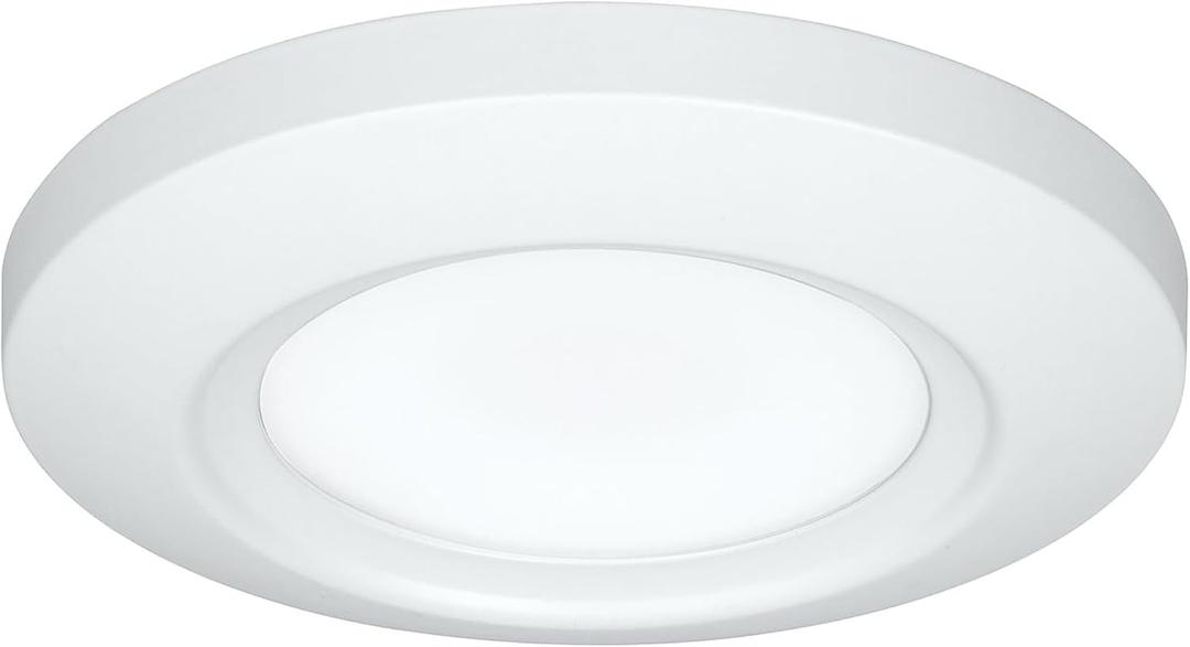 Progress Lighting 5-1/2" Emblem Collection Surface Mount LED, Aluminum in White
