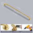 48 Inch Shower Grab Bar 1.25" Dia, 2 Pack Gold Anti Slip Bathroom Grab Bar, 304 Stainless Steel Knurled Handicap Grab Bars, Safety Support Handrail,Bath Shower Handle for Elderly Injury Senior