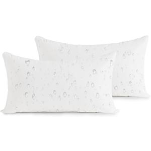 Oubonun 12x20 Outdoor Pillow Inserts (Pack of 2) - Square Waterproof Throw Pillow - Decorative Throw Pillows Insert for Couch Sofa Bed Patio Furniture - White Pillows