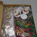 Blosssound 98 Pcs Black History Month Decorations Prizes Black History Gifts Set with Bulk Keychain Rubber Bracelet Bead Necklace Sticker Button Pin for Afro African American Party Favors Supplies