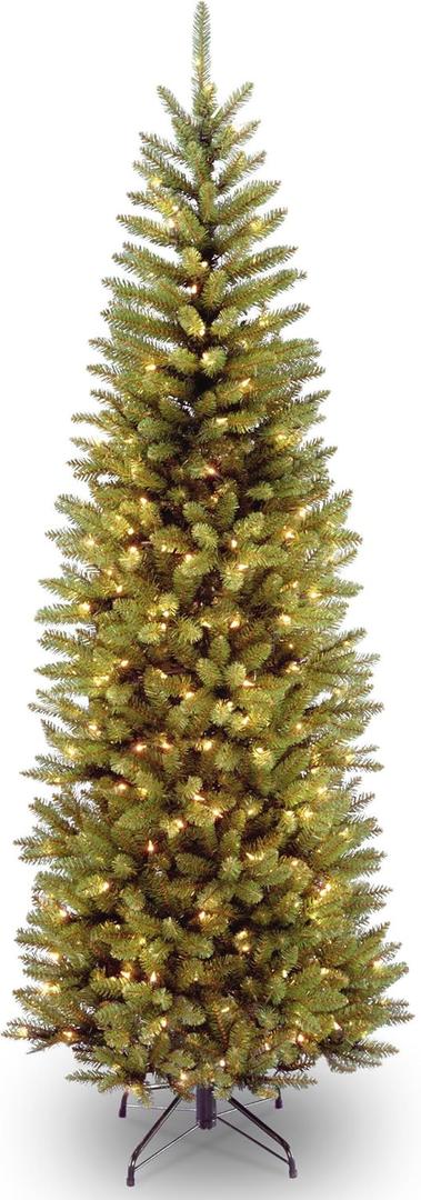 National Tree Company 6.5 ft Pre-Lit Downswept Douglas Fir Artificial Christmas Tree, 650 Clear Lights, 1,227 Tips, Includes Stand, Green