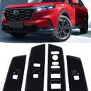 for 2023 2024 2025 2026 CRV Window Switch Protective Panel, Cool Sporty Window Control Protector Trims Molding for Honda CR-V LX, EX, EX-L, Sport Hybrid, Sport-L, Sport Touring- Gloss Black