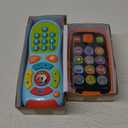 JOYIN Baby Learning Phone and Remote Toy for Toddler, Fun Smartphone Toys with Music for Infants, Boys or Girls, Holiday Stocking Stuffers, Kids Birthday Gift, Easter Basket Stuffers
