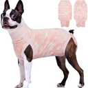 BRKURLEG Recovery Suit for Dogs After Surgery,Surgery Recovery Suit for Dogs Cats Female Male, Dog Onesie for Surgery for Abdominal Wounds Recovery Shirt, Substitute E-Collar & Cone(Pink, M)