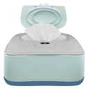 Baby Wet Wipe Warmer and Wet Wipe Dispenser, Holder and Case - with Easy Press On/Off Switch, Great Baby Gift (Blue/Grey) 