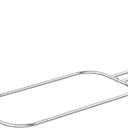 Shower Curtain Rod Hoop Square Shape Bathroom Heavy Duty No Rust Oval Shower Rod 58.3"x24" for Clawfoot Tub,for Free Standing Tubs Chrome (Silver)