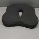 Memory Foam Seat Chair Cushion for Relieves Back Sciatica Pain Tailbone Pain Coccyx Degenerating Disc Orthopedic Osteoarthritis Prostate Cushion Low Back Pain Cushion Hip Shaping (Dark Gray)