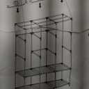 Portable Closet, Wardrobe Closet with 10 Storage Shelves and 2 Hanging Rods, Non-Woven Fabric Cover, 52.4 x 18.1 x 66.6 Inches Closet Organizer for Bedroom, Gray (Large)