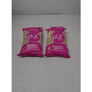 PUR Popcorn  Made with Coconut Oil  100% Whole Grain Healthy Snacks  Gluten Free  Nut & Peanut Free, Vegan & Non-GMO  Sweet & Salty and Sea Salt Flavored  Individual Bags (Pack of 2)