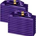 SiinvdaBZX 100 Pieces Purple Cloth Napkins 12 x 12 Inches, Small Size Square Satin Napkins Silky Soft Dinner Napkins or Handkerchief for Banquet Wedding Christmas Thanksgiving Decoration