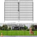 10 Panels Garden Fencing Animal Barrier with Lock, 40 in(H) X 24 ft(L) Dog Fence Outdoor for Yard Rustproof No Dig Decorative Tall Garden Fence Metal Wire Panel Border Rabbit Ground Stakes Fencing