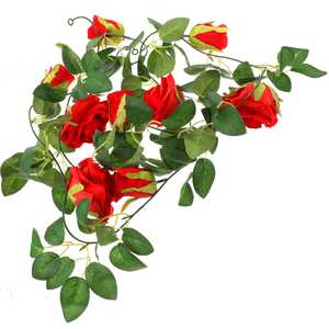Artificial Rose Flower Swag Wall Wreath Floral for Lintel, Door, Home, Wedding Decoration
