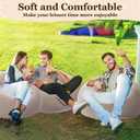 Realspring Inflatable Bean Bag Chairs Outdoor Blow up Camping Chairs Inflatable Lazy Sofa Folding Portable Bean Bag Loungers Couch for Movie Night(Coffee,6 Pcs)