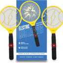 DEVOGUE Pack of 2 Electric Fly Swatter Bug Zapper Operated with 2 * AA Batteries Flies Killer Indoor & Outdoor Pest Control Mosquito Zapper and Insect Catcher Racket