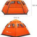 MOON LENCE Pop Up Camping Tent, 3-4 Person Portable Automatic Instant Tent Windproof for Camping, Hiking, Mountaineering