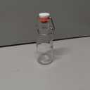 EBOOT Flip Top Glass Bottles with Caps Beer Bottles Clear Swing Top Glass Bottles Vinegar Kombucha Bottles with Stoppers Airtight Lids for Wedding Themed Baby Shower Christmas Gifts (48 Pcs,4 oz)