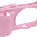 eMagTech ZVE10 Camera Silicone Case Digital Camera Silicone Protective Cover Camera Protective Case Compatible with Sony ZVE10 ZV-E10 Camera, Pink