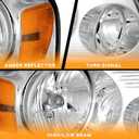 WEELMOTO Headlights for 2004-2008 Ford F150 Pickup / 06-08 Mark LT, Headlight Assembly Compatible with 04-08 F150 Headlamp Replacement Chrome Housing