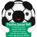 2 x BiuNiuring Positive Crochet Soccer Gifts for Teens Boys Girls Men Women | Funny Back to School Birthday Gifts with Encouragement Card for Friends, Cute Match Season Gift for Players Fans Team Lovers