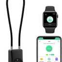 eLinkSmart Fingerprint Fridge Lock Cabinet Lock Cable Padlock for French Door Refrigerator Child Proof Waterproof 1000+ App Users 6 inch Steel Cable Lock for Gym Locker Cupboard Luggage (38cm)