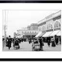 VINTAGE PHOTO LANDMARK BOARDWALK ATLANTIC CITY USA FRAMED PRINT F97X6528
