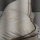 YOUR MOON Soft Organic Wool Pillow Standard, Flat & Thin Wool Pillow for Sleeping, Low-Loft Bed Pillows for Back and Stomach Sleepers, Breathable Soft Cotton Cover (Off White) (Standard (Pack of 1))