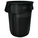 Rubbermaid Commercial Products BRUTE Heavy-Duty Round Trash/Garbage Can, 32-Gallon, Black, Waste Container Home/Garage/Bathroom/Outdoor/Driveway