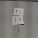 Pure White Decorative Outlet Covers Wall Plates, Bamboo Fiber Light Switch Covers, Natural Material Electric Receptacle Switch Plate Outlet Cover of various styles (1 Gang Toggle 4 Pack)