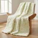 Horaldaily Spring Summer Blanket Throw, Beige Sunflower Soft Fuzzy Plush Faux Fur Cozy Blankets for Couch Sofa Bed Lounging, Ideal Gifts for Kids Adults Wife Self, 50x60