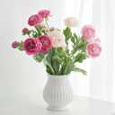 Artificial Peony Flowers Ranunculus Fake Flowers 6pcs Summer Flowers Peonies Bouquet for Home Decoration Silk Flowers Peony Arrangements (Pink)