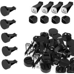 50pcs Car Air Vent Clips with Slot HeadAir Freshener Clip Auto Fragrance Pads replacement clips DIY Decorations for Office Home Automotive(Black)