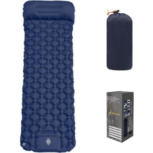 Wind Tour Sleeping Pad Hiking Mattress Pad Ultralight TPU Camping Beach Mat Air Mattress for Backpacking Outdoor Camping (Dark Blue)