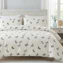 Butterfly Duvet Cover Set Queen Size 100% Cotton Duvet Cover 3 Pcs Cute Butterfly Printed Comforter Cover with Zipper Closure Soft and Lightweight Cotton Duvet Cover
