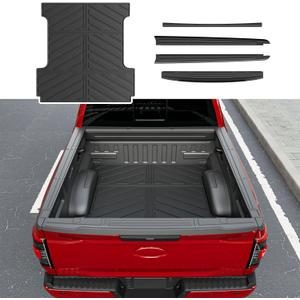 Xipoo 5.5FT Truck Bed Mat Compatible with 2015-2025 Ford F150 Truck Liner Truck Bed Rail Cap Replacement for 2015-2025 Ford F-150 Accessories
