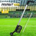 Zonon 1 Pcs Industrial Wheeled Marking Wand for Line Paint Stripe Ground Marking Spray Paint Wand for Survey Painting Spray Stick Line Applicator, Side Push (Black,Side-push), 1 Count