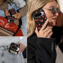 Shorogyt for Google Pixel 9/9Pro Cute Kawaii Leather Phone Case - Compatible with Magsafe Wallet Magnetic Credit Card Holder Fashion Cherry Design Phone Cover for Women Girls, Fits 7 Cards