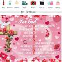 Valentine's Day Christian Backdrop for God John 3:16 Happy Valentines Day Banner Background 7x5FT Christian Valentines Day Decorations for School Classroom