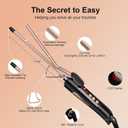 1/2 Inch Curling Iron for Short Hair, Half Inch Skinny Curling Wand for Pixie Cuts & Bangs, Ceramic Thin Hair Curler with Small Barrel for Tight Ringlets, Travel Dual Voltage (360F-480F)