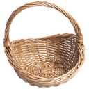 BESPORTBLE Wicker Picnic Basket for Easter Eggs Candy Storage Handheld Grocery Basket Natural Wicker for Weddings Camping Anniversaries