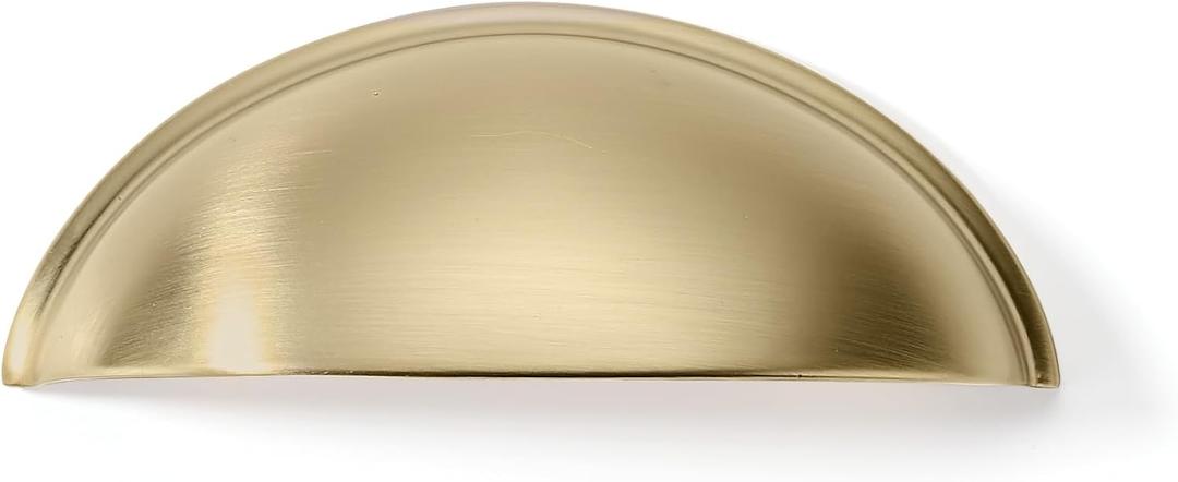 khtumeware 20 Pack 2-1/2" Drawer Pulls Champagne Bronze Cabinet Cup Pulls Kitchen Hardware Cabinet Handles Drawer Handles Knobs 2.5 inch Hole Center