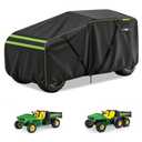 Gator Cover for John Deere LP93547 CPLP93547,600D Heavy Duty All Weather Protection UTV Cover Compatible with John Deere Gator TH 6×4 / TE 4×2 with Windproof Buckles (Black)