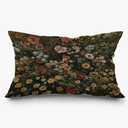 Vintage Dark Floral Pillow Covers 12x20, Dark Cottagecore Room Decor, Boho Wildflower Flower Botanical Antique Nature Lumbar Pillow Covers for Home Living Room Bedroom