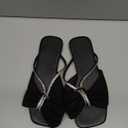 GORGLITTER Girl's Bow Flat Sandals Dressy Rhinestone Strappy Open Toe Summer Cute Slip on Sandals 36