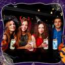 12 Pcs Halloween Glass Cups Gifts 16 oz Color Changing Ghosts Glass Tumblers with Lids Straws Brushes Funny Cute Ghosts Bat Iced Coffee Cups for Beer Soda Halloween Party Gift Supplies