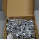 54 Pcs Mini Silver Disco Balls - Hanging Mirror Ornaments for Party, Wedding, Christmas Supplies (1.2 Inch, 2 Inch, 3.2 Inch, 4 Inch)