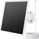 6W Solar Panel for Outdoor Security Camera with Micro USB & USB - C Port, Solar Panel Charger for Battery CameraFits Wyze/Reolink DC 5V Output, IP65/360 Adjustable, 9.8ft Cable, Fast Charging