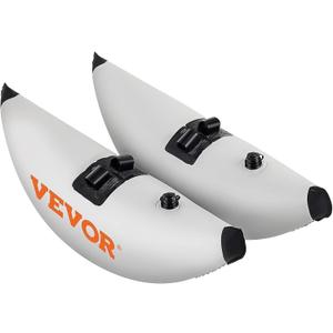 VEVOR Kayak Stabilizers, 2 PCS, PVC Inflatable Kayak Outrigger Float with Sidekick Arms Rod, Standing Float Stabilizer System Kit for Kayaks, Canoes, Fishing Boats, 35.4 X 14.2"